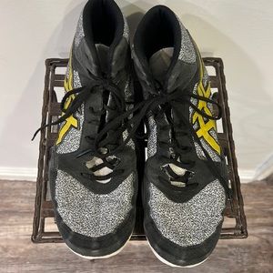 ASICS wrestling shoes.